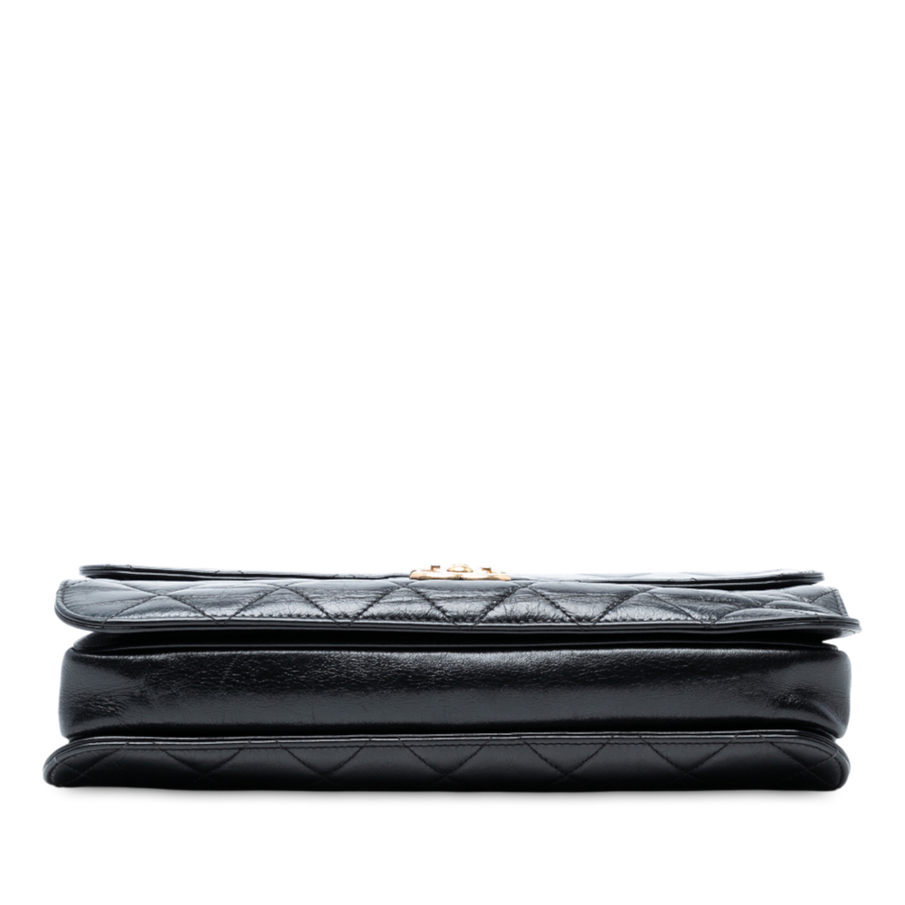 Pre-Loved Chanel Large CC Quilted Glazed Calfskin Perfect Edge Flap - Picture 3 of 8